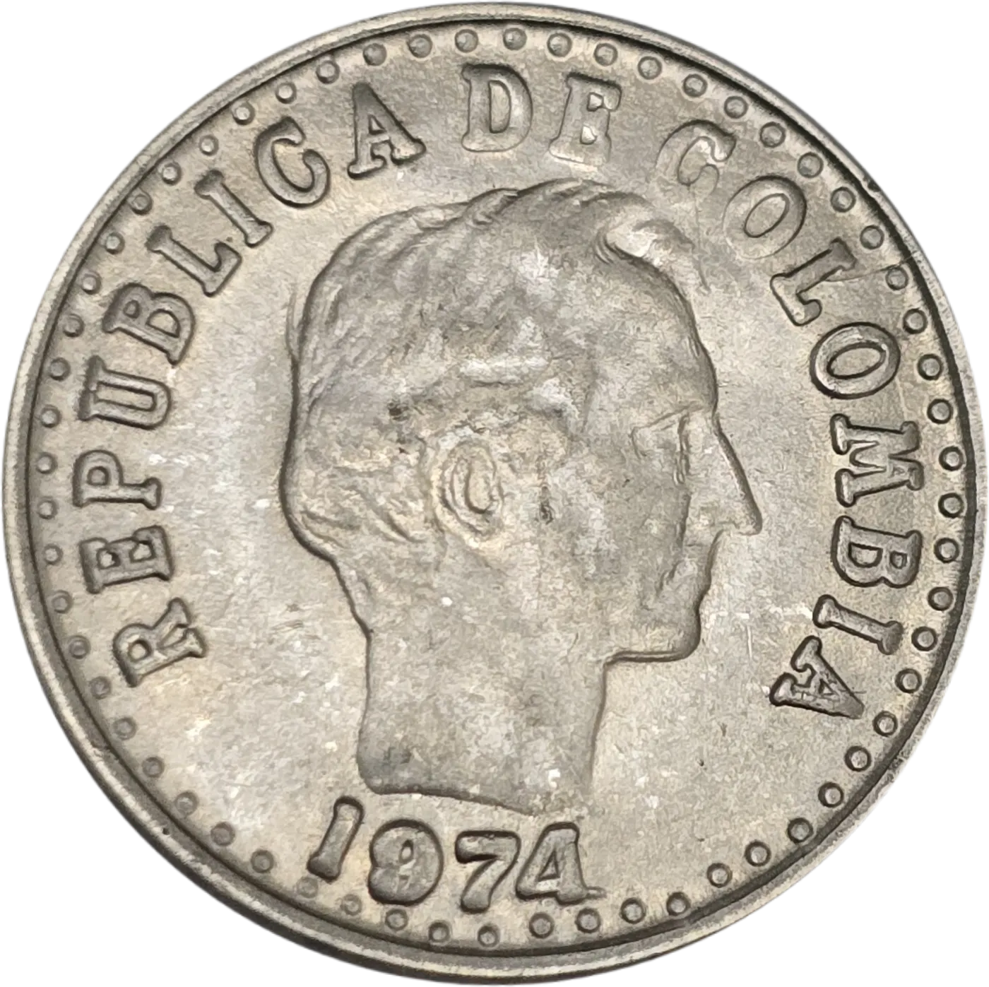 سکه کلمبیا 20 سنتاوو کلمبیا 1974